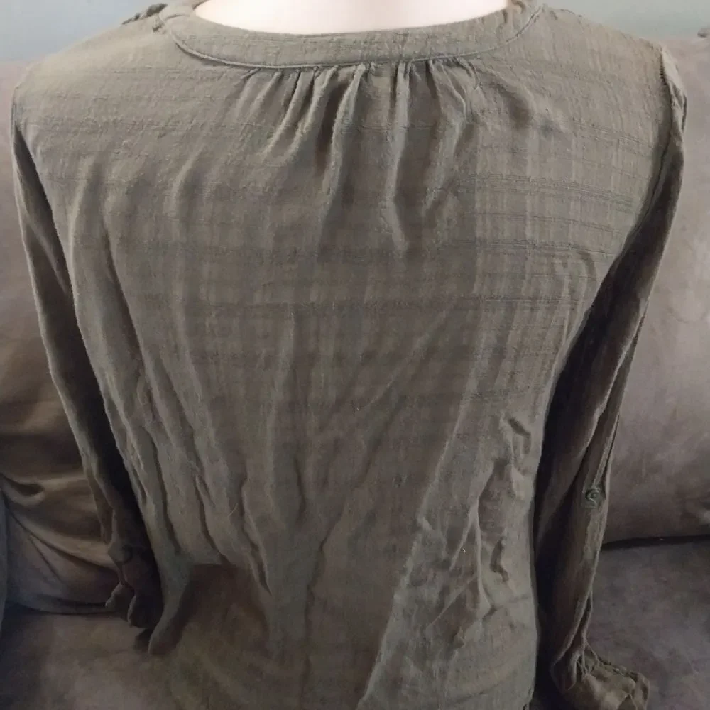 a.n.a Deep Olive Blouse
